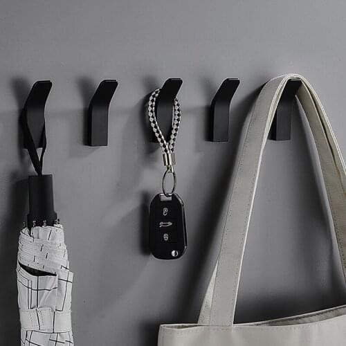 Self-adhesive Wall Hook Clothes Bag Hanger Kitchen Storage Rustproof Hooks Hanging for Hangers Hardware Kitchen Hard