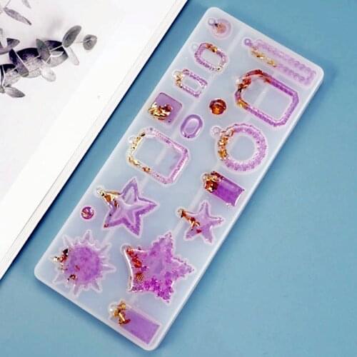SNASAN G13 earrings pendants Silicone Mold Ornaments Crystal Epoxy DIY Resin clear Mould jewelry making Craft Resin Art