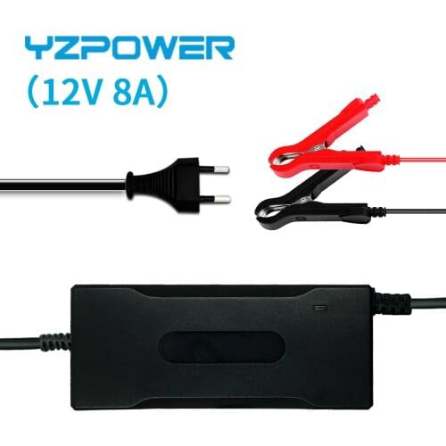 YZPOWER 14.6V 8A Lead Acid Battery Charger for 12V Battery With LED