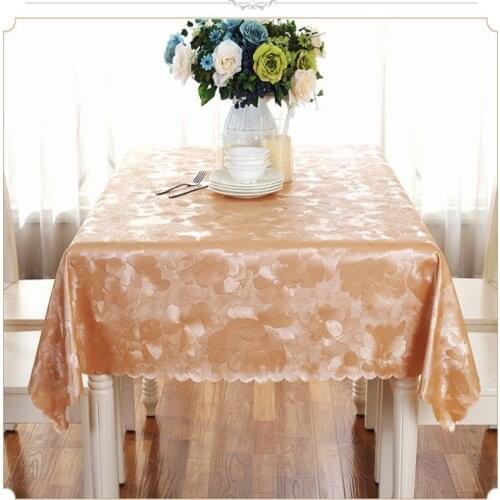 Pvc Waterproof Table Cloth Oil Resistant Tablecloth Rectangular Table Cover European Style Wedding Home Hotel Decoration