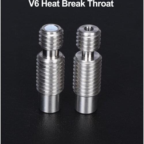 High Quality V6 Throat Heat Break for E3D V6 HOTEND heater block 1.75MM Filament Remote Feeding Tube 3D printer accessories