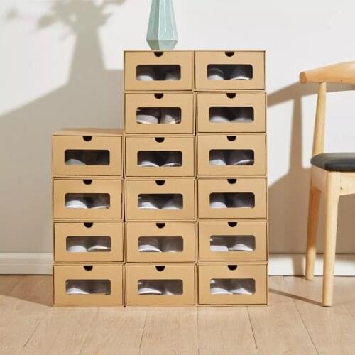 Xiaomi Whole drawer-type 4pc shoe box storage shoe boxes paper shoe box kraft paper storage box to store shoe cabinet