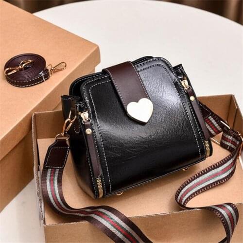 Premium Quality Women Bag 2021 New Trendy Autumn And Winter Messenger Bag Wild Niche Shoulder Bag Oil Wax Leather Female Handbag