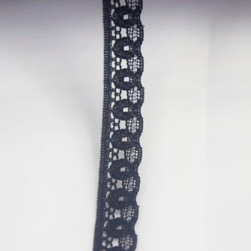 10 yards/lot 10mm width black non- Elastic non-Stretch Lace trim garment/clothes accessories