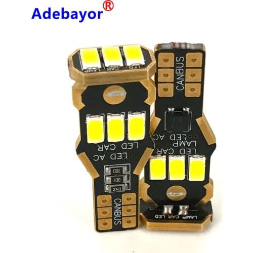 100PCS T15 921 W16W 9 SMD 5630 5730 CANBUS LED Auto Additional Brake Lamp Backup Reverse Lights Car Daytime Running Light