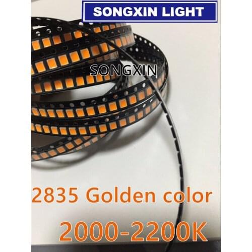 1000pcs LED Chip Yellow Color SMD 2835 Golden yellow Surface Mount SMT Bead High Brightness 2200K LED Light Emitting Diode Lamp
