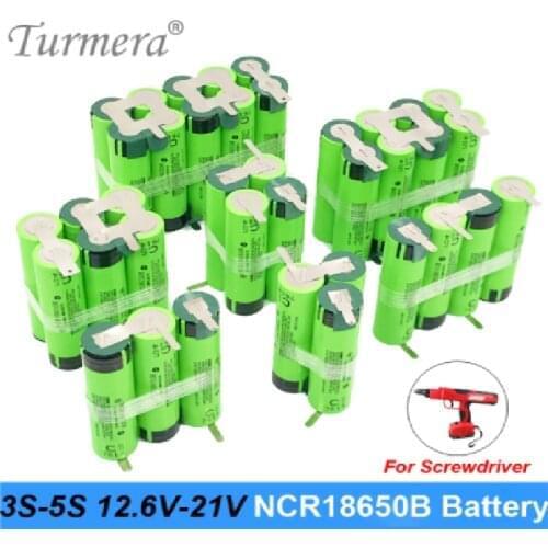 18650 Battery NCR18650B 12.6V 16.8V 21V Battery 3400mAh 6800mAh for Screwdriver Shurik Shura Battery 3S 4S 5S Soldering