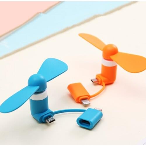 2 In 1 Mini Cell Phone Fan for IPhone/iPad and Android Pink Cute TPE Handheld Mini Portable Cooling Fan for Student Pocket Carry