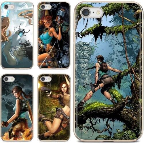 Croft-Tomb-Raider-game-Print-Lara For Samsung Galaxy S7 S8 S9 S10E S20 FE Note 10 20 Edge Lite Plus Ultra Cell Phone Case