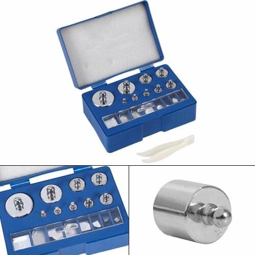 17Pcs Digital Scale Calibration Weight 10mg-100g Stainless Steel Jewelry Scale Calibration Weight Tweezer Weighting Tools