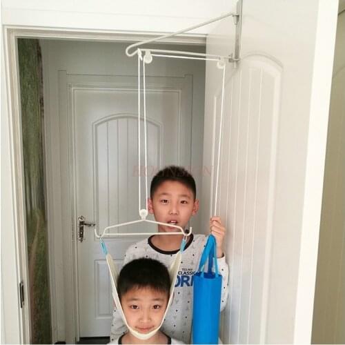 Home cervical traction frame door suspension tractor lower head hanging neck neck pain including cervical traction belt