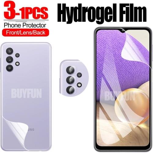 Phone Glass 1-3Pcs For Samsung A32 5G4G Hydrogel Film Protector Screen Camera film for samsung a12 a02 a02s a42 m12 screen glass