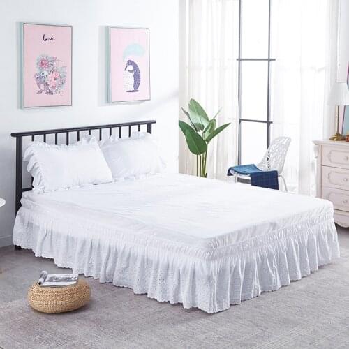 Hot Sale Stretch Bed Skirt Elastic Band Bed Skirt Bedding Bed Cover without Surface Home Hotel Bed Skirt Twin/Full/Queen/King