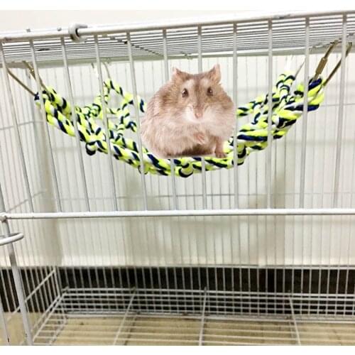 Parrot Climbing Ladder Cotton Rope Net Cage Hanging Pet Activity Toy for Hamster Ferret Small Animal Hammock Net Braided Rope