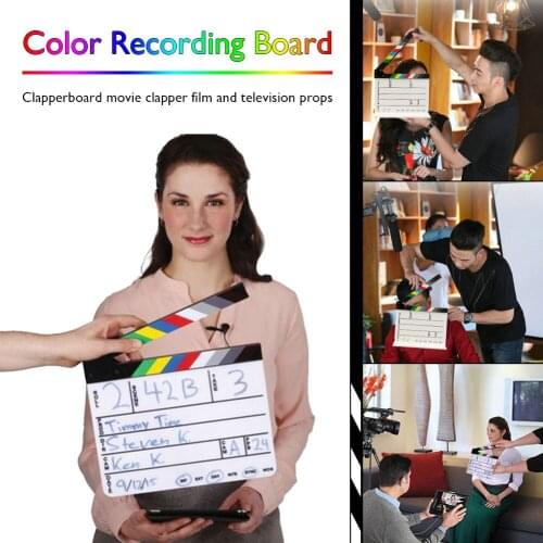 Film Clapper Board Delicate Texture Director Video Scene Clapperboard Acrylic Dry Erase Movie Film Recording Prop