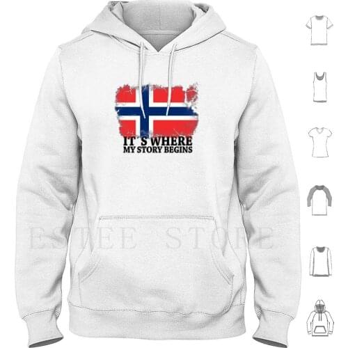 It′S Where My Story Begins Norway Hoodies Long Sleeve Norway Sport Music Norway Norway Art Love Norway Go Norway