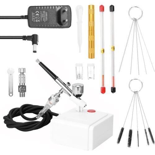 Dual Action Airbrush Compressor Kit Air-Brush paint Spray Gun Sandblaster Sandblast gun for Art car model Tattoo Nail Tools Set