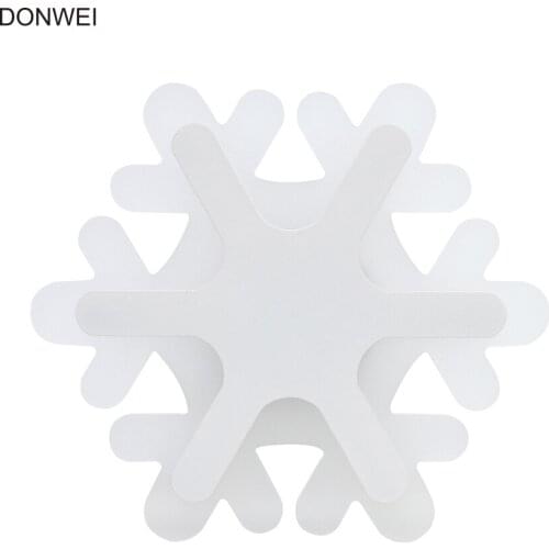 Indoor 17W Acrylic Wall Light Snowflake Shape Christmas New Year Decorative Wall Lamp For Bedroom Corridor Stairs AC110V 220V