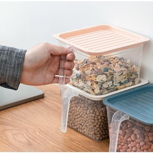 Kitchen Storage Box Transparent Food Canister Keep Fresh New Clear Container Refrigerator Storage Boxes BPA Free