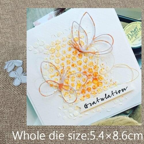 XLDesign Craft Metal Cutting Die cut dies 2pcs butterfly decoration scrapbook Album Paper Card Craft Embossing die cuts