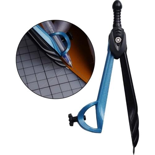 Metal Compass Pencil Holder for Sewing Leather Work, Woodworking