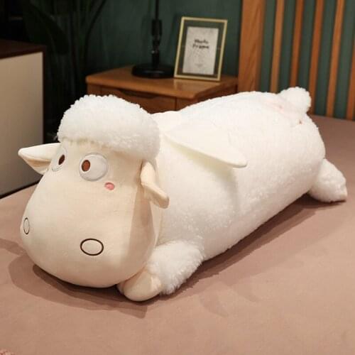 Lovely angel lamb pillow cute plush stuffed toy multipurpose nap pillow back lamb doll gift for girlfriend girls birthday gift