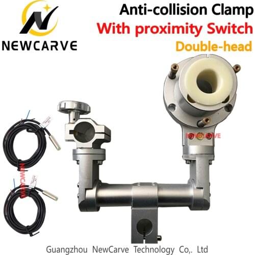 Multi-function Double Head Clamp Anti-collision Fixture with 3pcs proximity switch For Plasma Flame Torch Cutting NEWCARVE