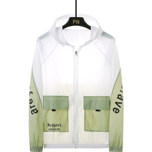 2020 Men Fishing Clothing Ultrathin Long Sleeve Sunscreen Anti-uv Breathable Coat Summer Quick-Dry Beach Hooded Jacket Hood Thin