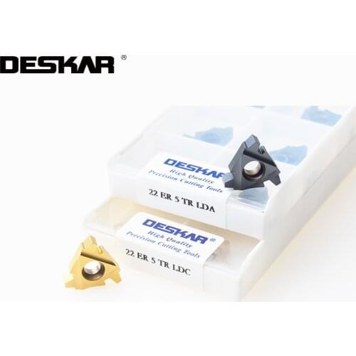 10PCS 22ER 22IR 4TR 5TR 6TR LDA LDC DESKAR Threading Inserts Turning Tools Lathe Carbide Cutting Tool High Quality
