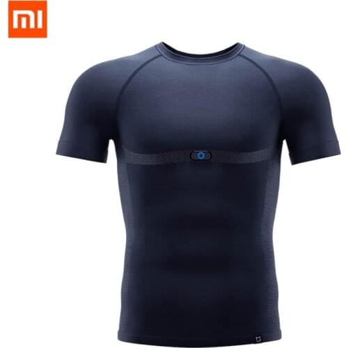 New Xiaomi Mijia Sports T-Shirt Short Sleeve Washable Comfortable Smart ADI ECG Heart Rate Chip Monitor Ponitors For Men Clothes