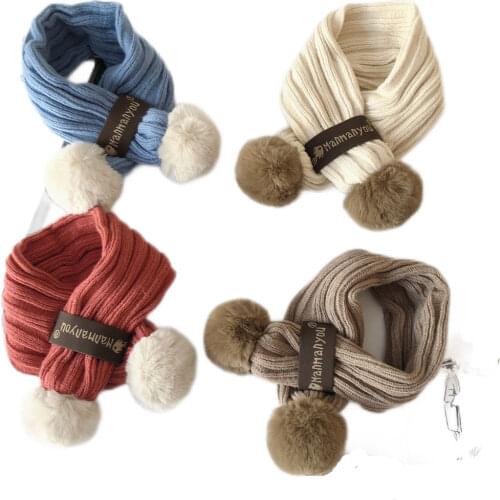 2021 New Winter Warm Knit Hat Animal Design Fox Style Knitted Hat And Scarf Sets For Baby Boy Girls Kids Children