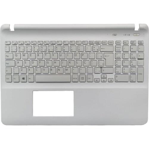 New Laptop Brazil/BR Keyboard for Sony Vaio SVF15 FIT15 SVF151 SVF152 SVF153 SVF1541 SVF15E with Palmrest Upper Cover Case White