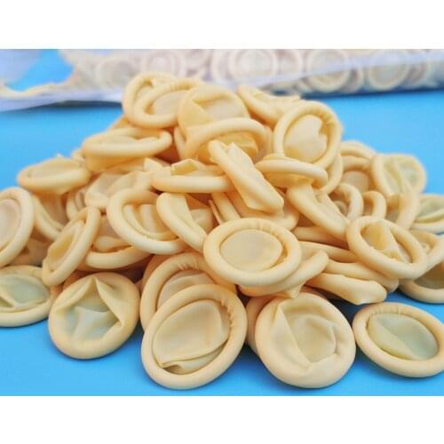 120pcs Disposable Finger Cover Natural Rubber Non-slip Anti-static Latex Finger Cots Fingertips Protector Gloves Nail Art Tool