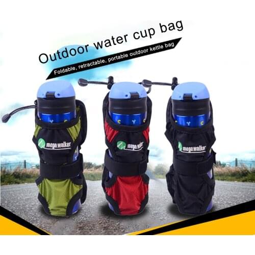 Outdoor Running Portable Water Bottle Bag With Elastic Rope Bag With Detachable Shoulder Strap Nylon Water Bottle Cage