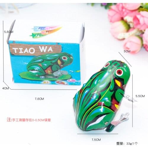 Manufacturers metal frog jumping frog clockwork childrens baby toys classic 80 best selling toys wholesale stall