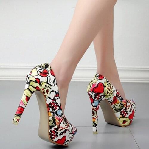 QWEDF Spring autumn womens high heels waterproof platform bridal wedding shoes Ladies pumps Fashion sexy high heels women AE-29