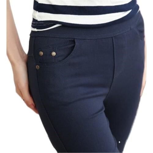 Plus Size Leggings Womens Skinny Stretchy Push Up Capri Pants Large Size Outer Wear White Blue Black Leggings