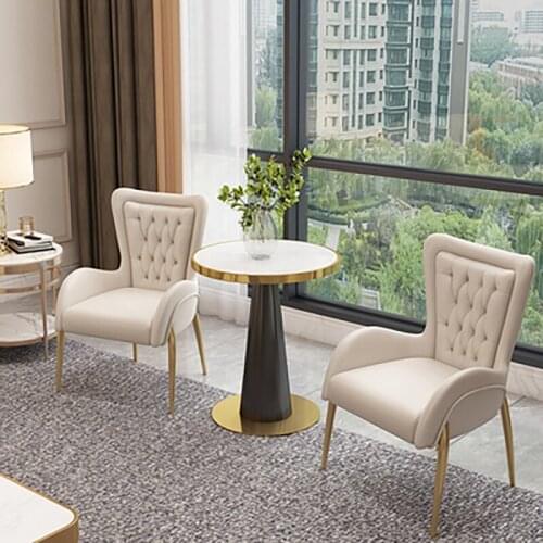 Light luxury indoor balcony small table and chair living room bedroom leisure table and chair combination three-piece hotel one