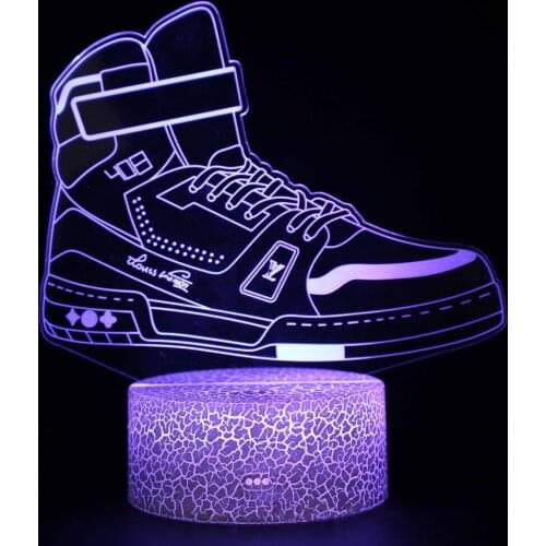 Shoe Series Night Light Bedside Lamp Home Decoration Room Boy Bedroom Bedside Table Decor LED135