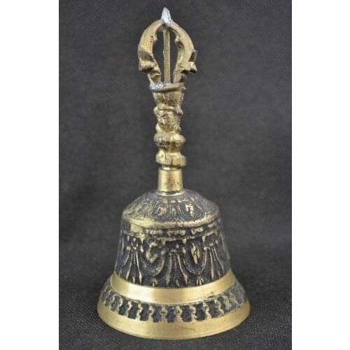 China antiguo tallado a mano bronce campana figurita coleccionables estatua hogar decoraciones regalo