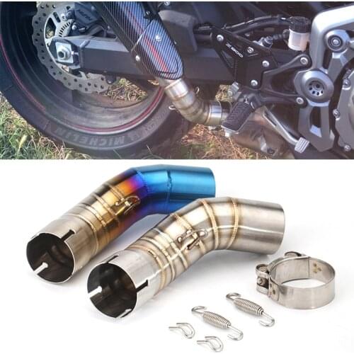 Motorcycle Middle Pipe Exhaust Link Pipe Slip On Section For Kawasaki Z900 2017 2018 Exhaust System Without Exhaust Muffler