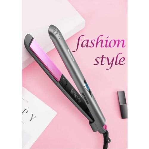 Hair Straightener Titanium Flat Iron Adjustable Temperature Straightener with LCD Screen Instant Heat Up tools