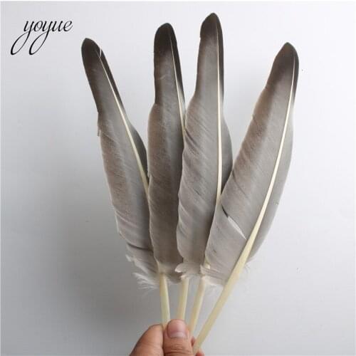 YOYUE 100pcs/lot Natural Goose Feathers For Crafts 12-14inch/30-35cm Feather Plume Clothing DIY Wedding Decor Accessories Plumas