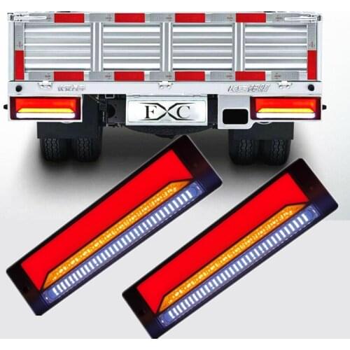 2PCS Truck Rear Lights 147LED Stop Signal Trailer Turn Signal Brake Tail Lights Lantern LED Rear Lights For Trailer 12v -24v