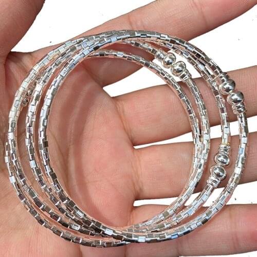 Cute Saudi Arabia Ball Dubai bangles for woman Indian Bracelets Africa Beads Hand Chain Silver Gold color Wedding Jewelry Gift