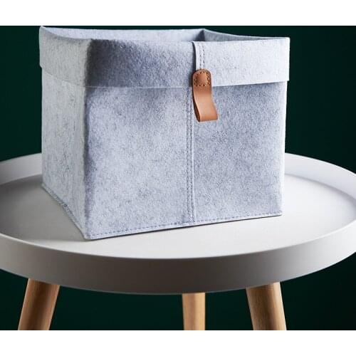 1pcs 2Color Clothing Toys Folding Box Convenient Multi Purpose Storage Basket Felt Fabric Debris Organizer Home Organizer