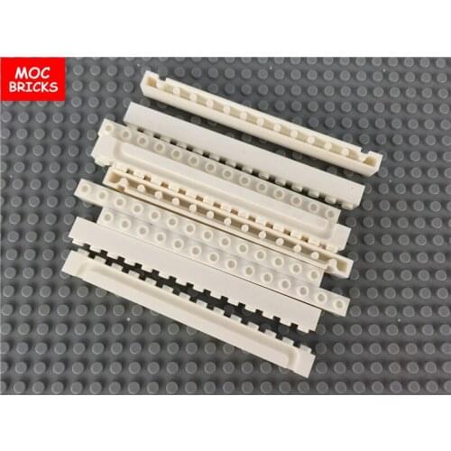 10pcs/lot MOC Bricks White Brick, Modified 1 x 14 with Groove fit with 4217 Educational Building Blocks DIY Toys christmas gifts