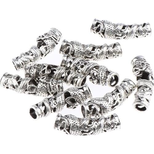 10pcs Hair Braid Ring Beads Dreadlocks Cuff For Hair Extension Jewelry Decorations