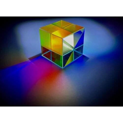 18*18*18mm Optical Experiment of Six-light Rainbow Photography with Flawless Cube Light Prism Glass