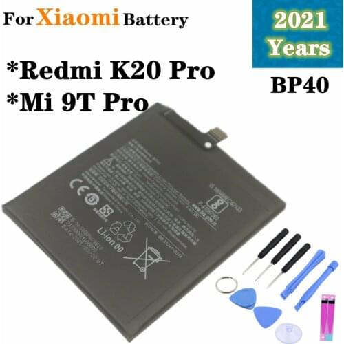 2021 BP40 For Xiaomi Redmi K20 Pro / Mi 9T Pro Battery BP41 For Xiao mi Redmi K20 / Mi 9T Phone Genuine Batterie Bateria + Tools